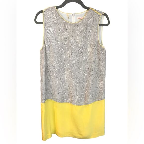 Rebecca Taylor Sleeveless Silk Colorblock Dress Size 4 - Picture 1 of 11